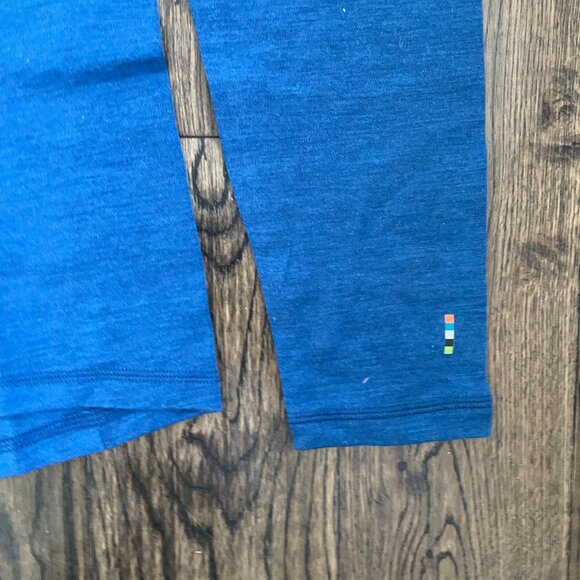 Smartwool Merino 250 Base Layer Quarter Zip Pullover Men's Medium Blue NWT - Picture 2 of 7